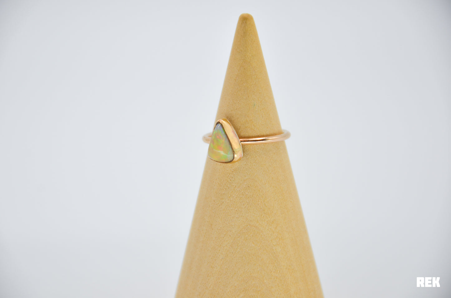 Gold Fill Mexican Fire Opal Size 7