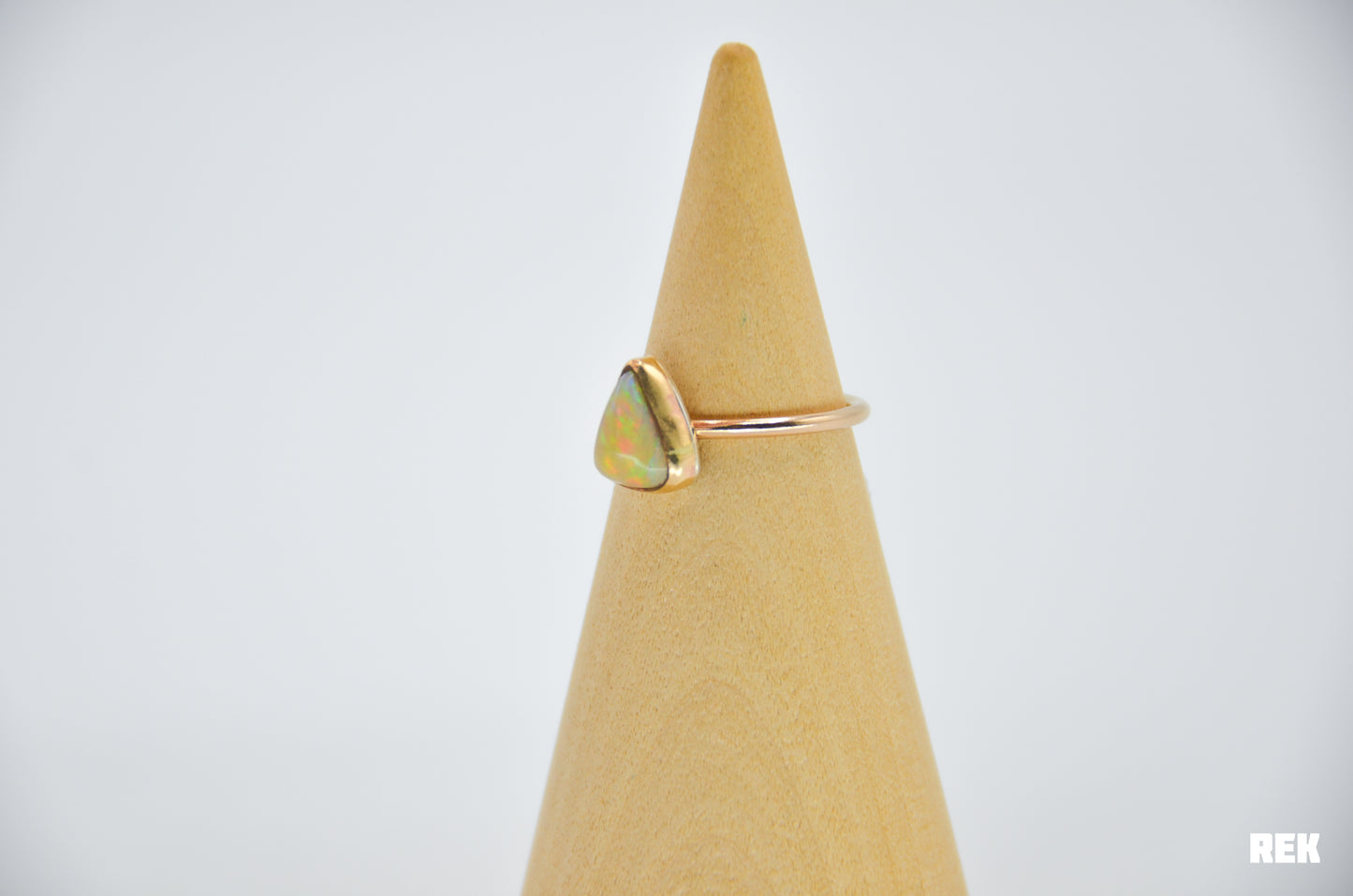 Gold Fill Mexican Fire Opal Size 7