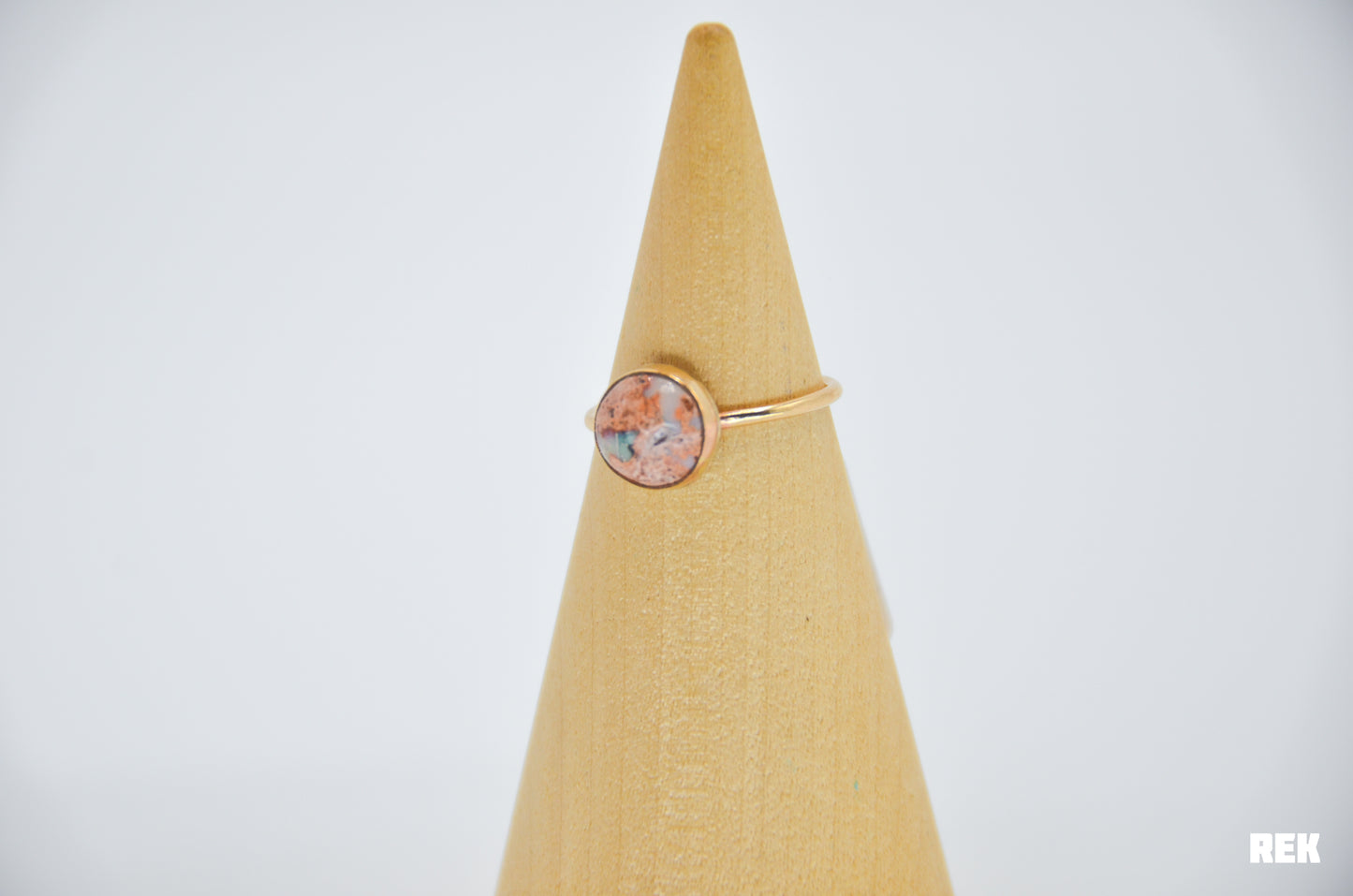 Gold Fill Mexican Fire Opal Size 7.5