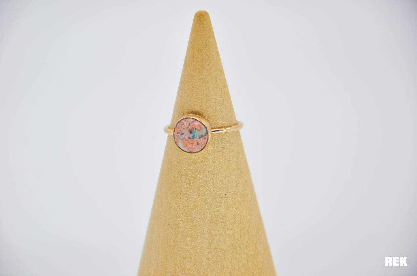 Gold Fill Mexican Fire Opal Size 7.5