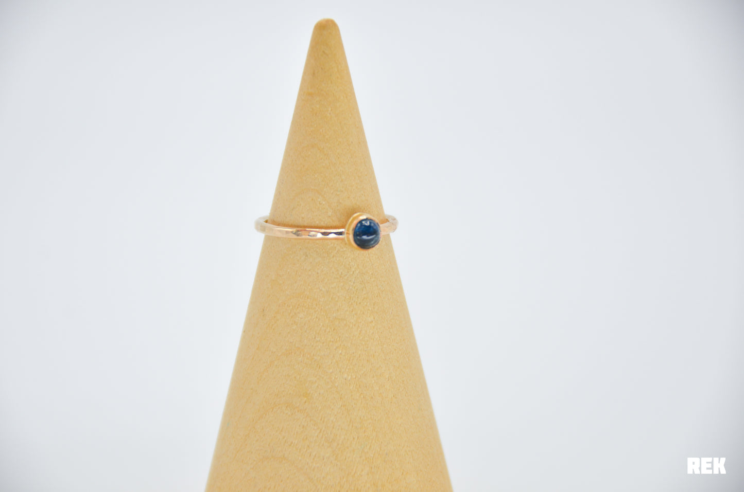 Gold Fill Dark Blue Tourmaline Size 7.5