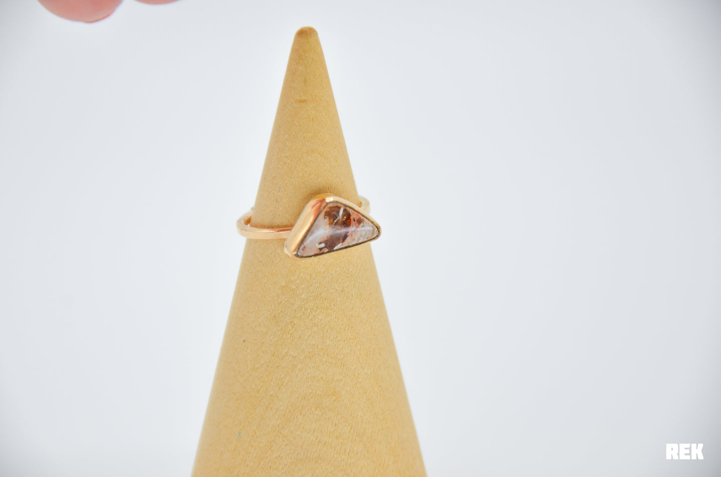 Gold Fill Mexican Fire Opal Size 6.5