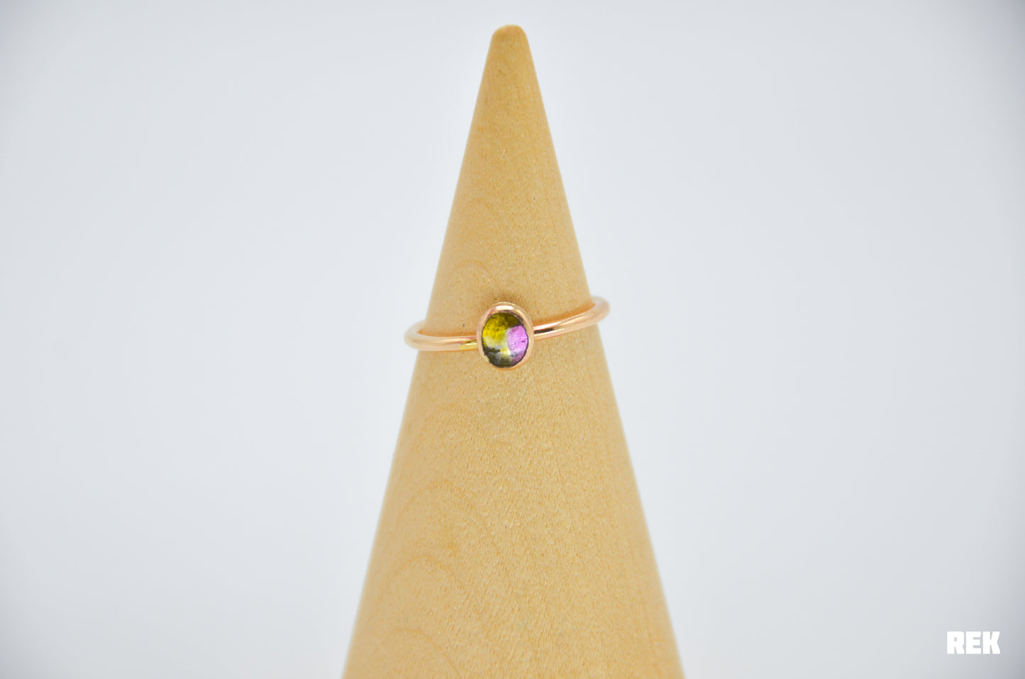 Gold Fill Watermelon Tourmaline Size 8