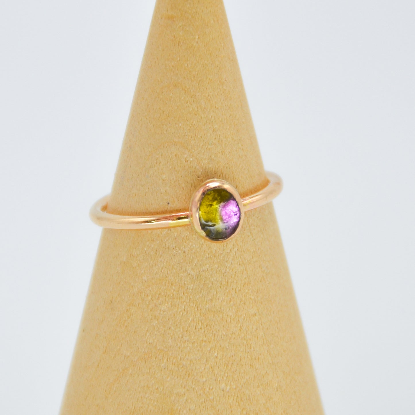 Gold Fill Watermelon Tourmaline Size 8