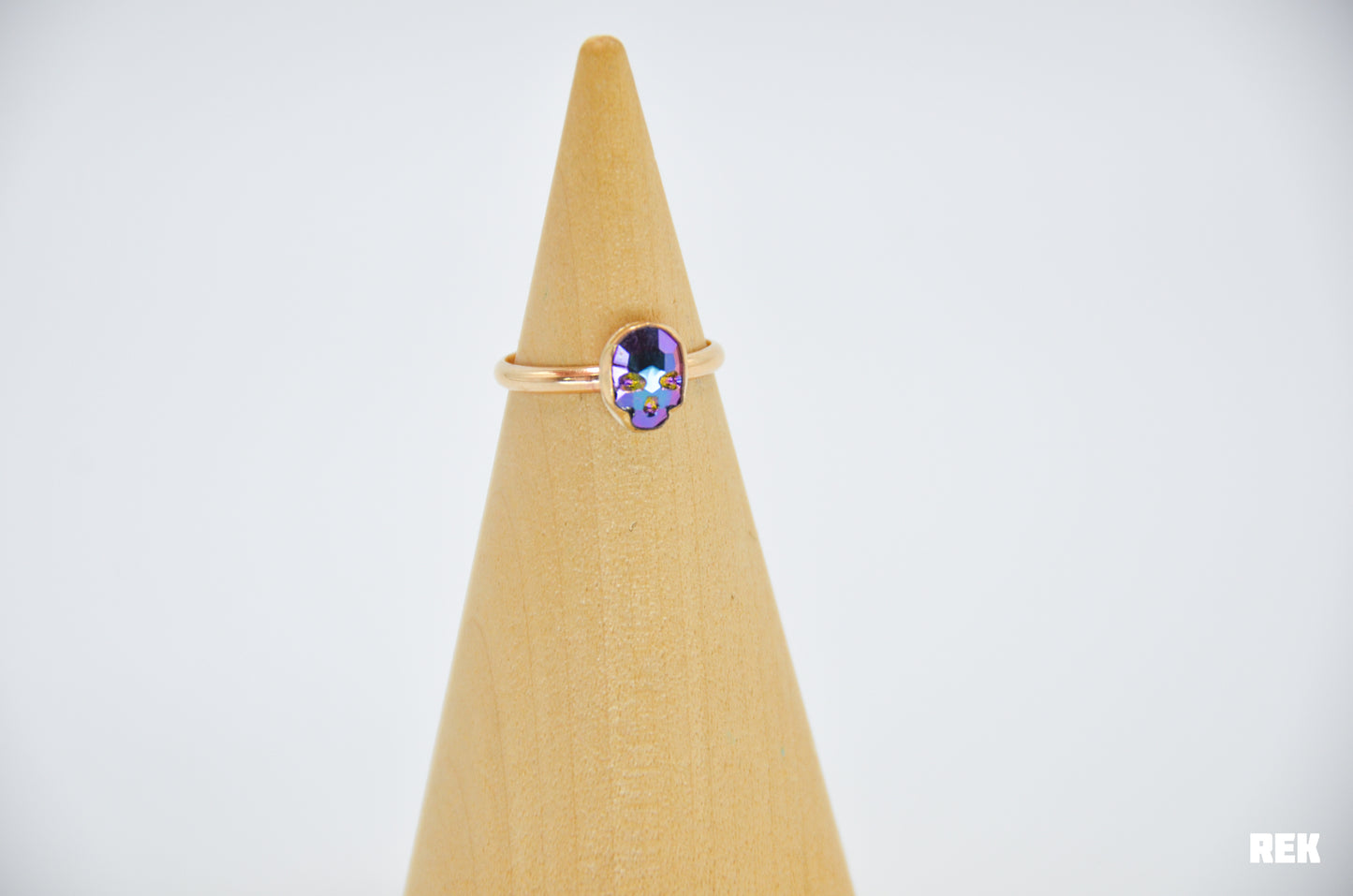 Gold Fill Swarovski Skull Size 6