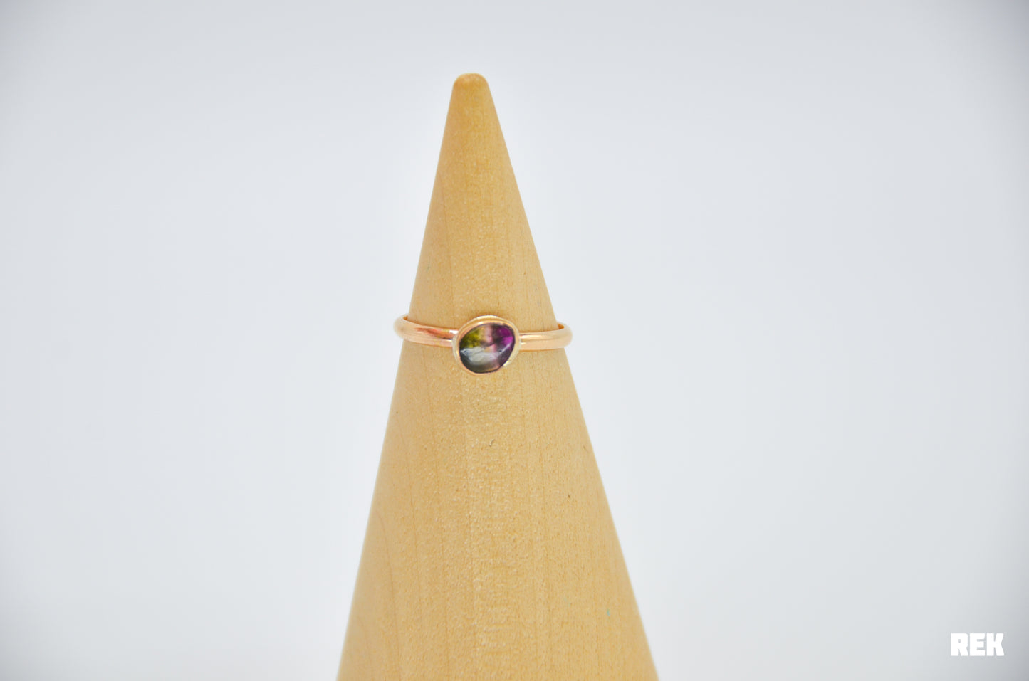 Gold Fill Watermelon Tourmaline Size 6.75