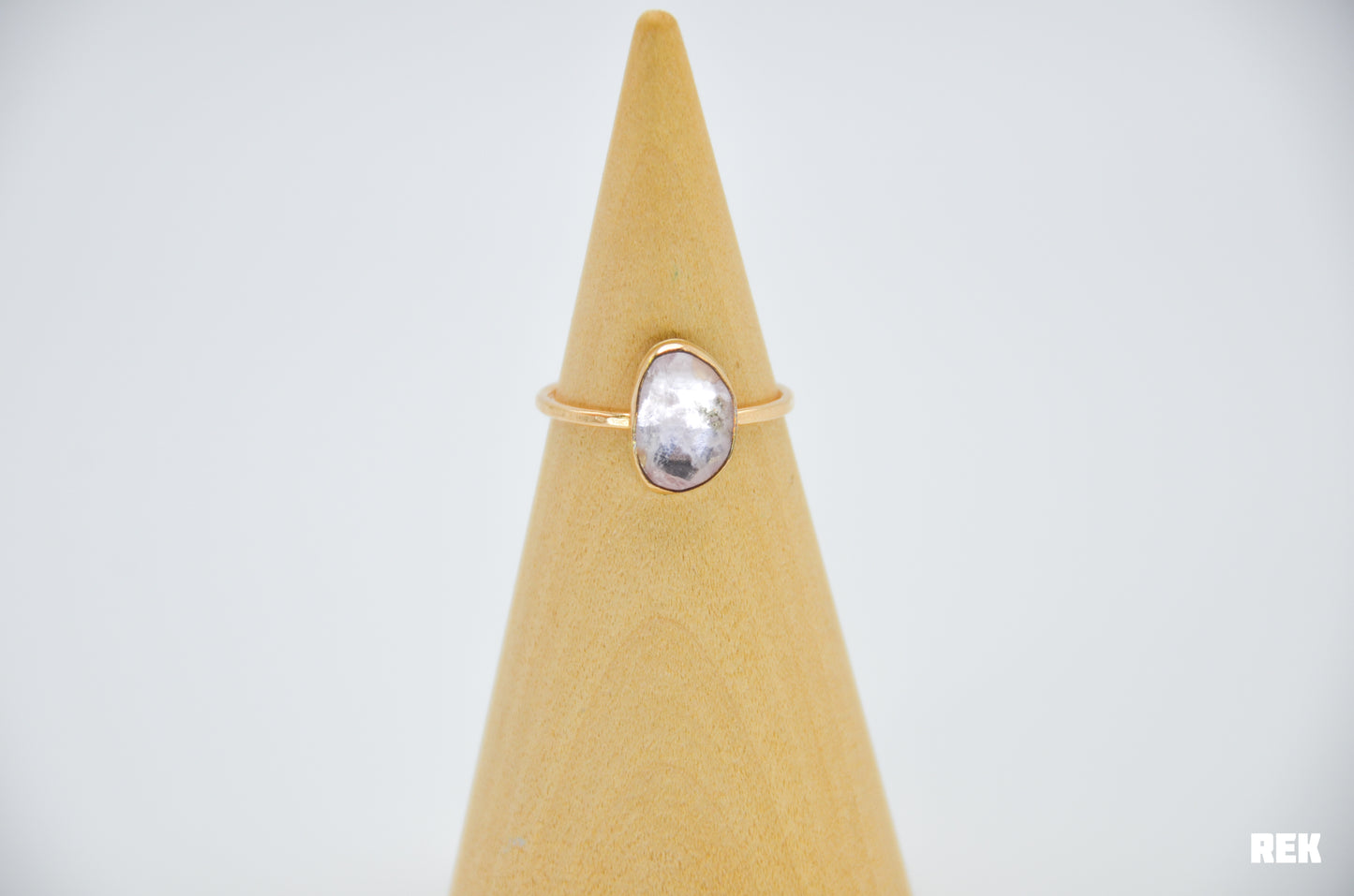 Gold Fill Rose Cut Morganite Size 8.75