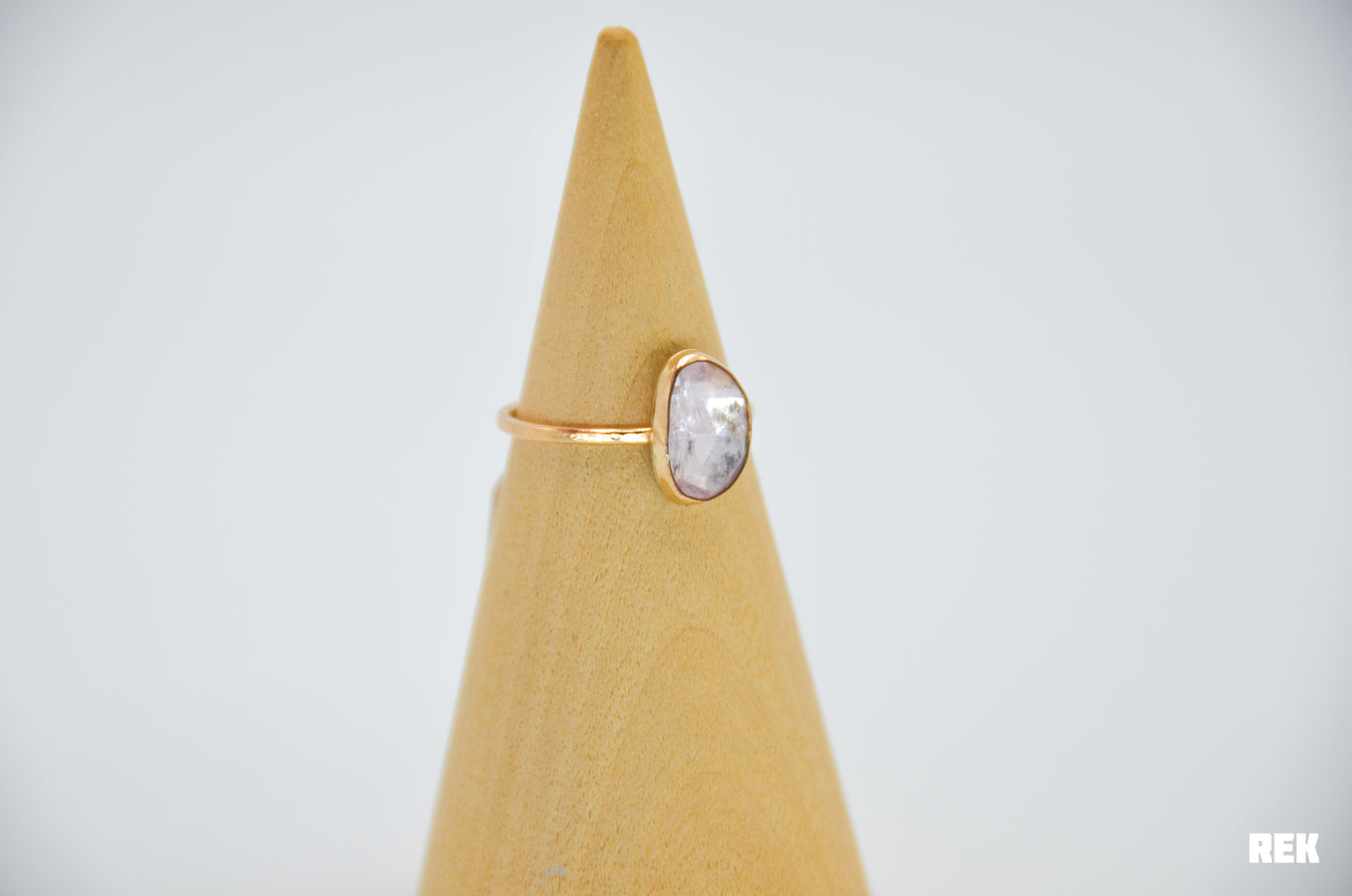 Gold Fill Rose Cut Morganite Size 8.75