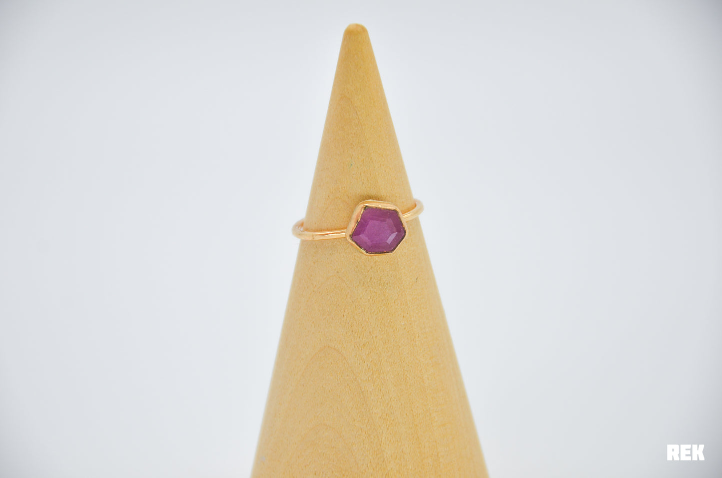 Gold Fill Rose Cut Sapphire Size 7.5