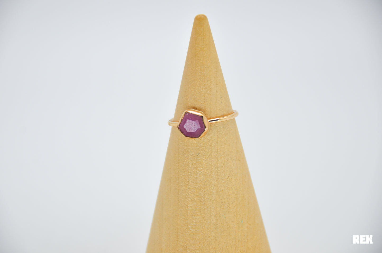 Gold Fill Rose Cut Sapphire Size 7.5