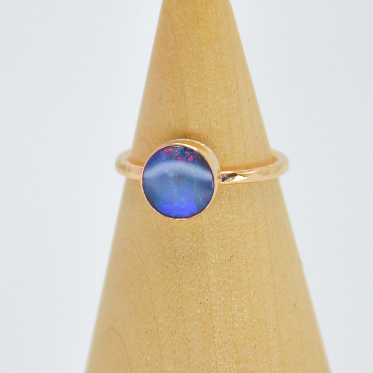 Gold Fill Round Australian Opal Size 7