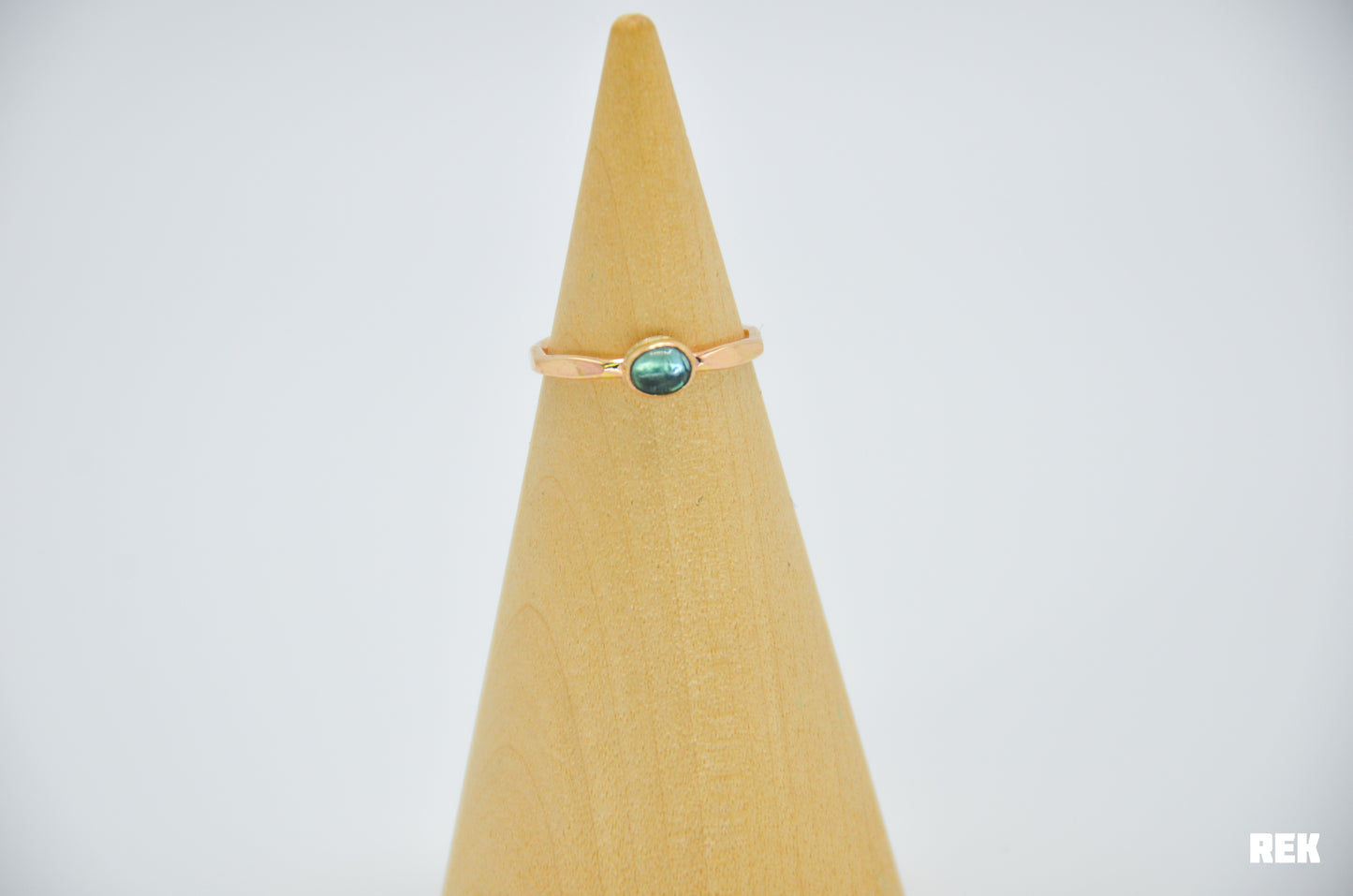 Gold Fill Blue Paraiba Tourmaline Size 6.25