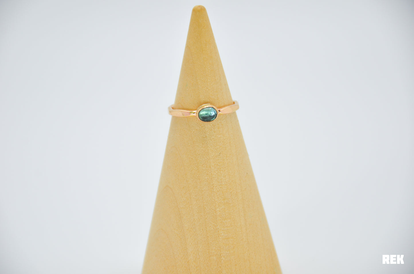 Gold Fill Blue Paraiba Tourmaline Size 6.25