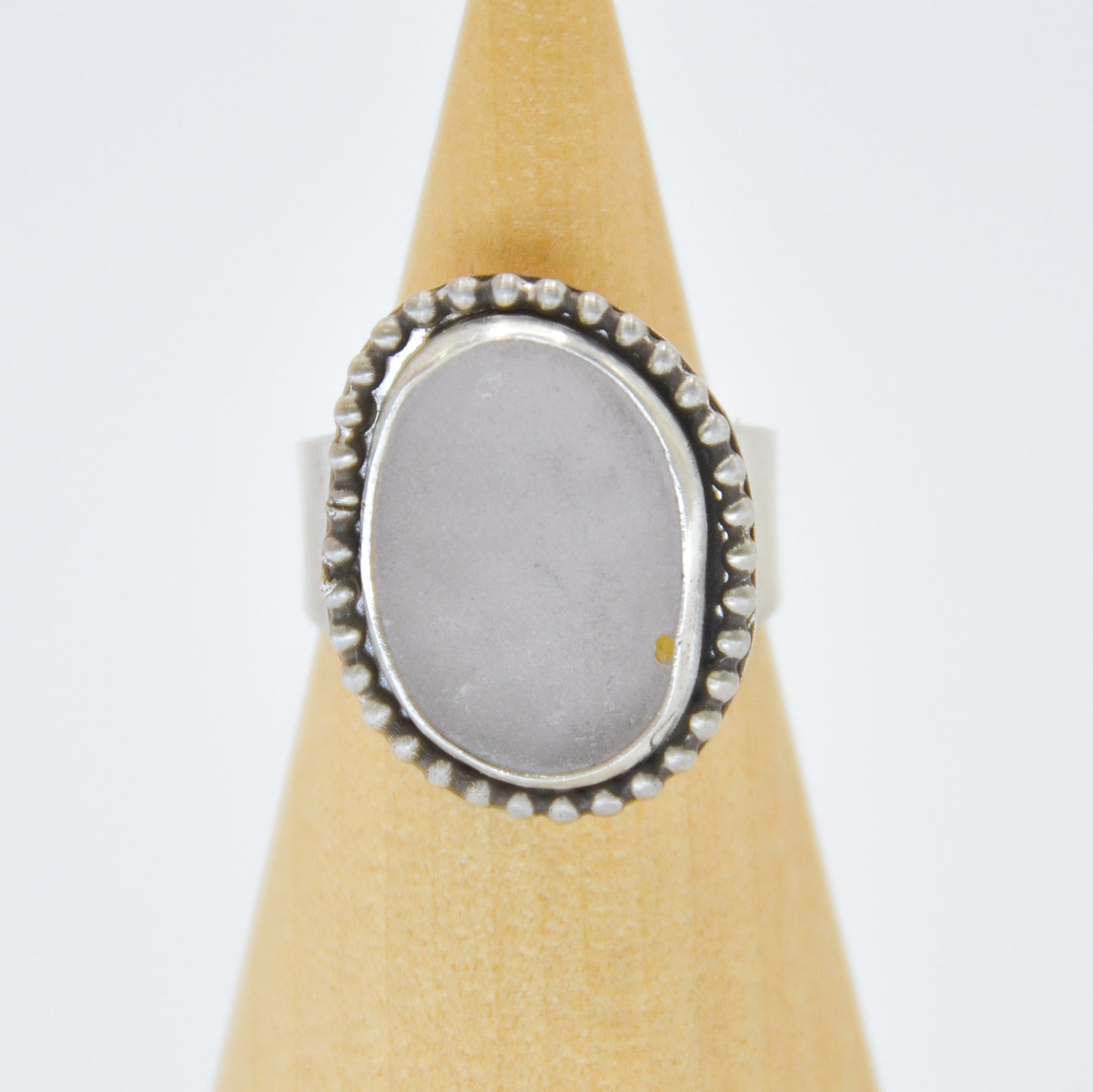 Large Lavender sea glass bead around size 7.75