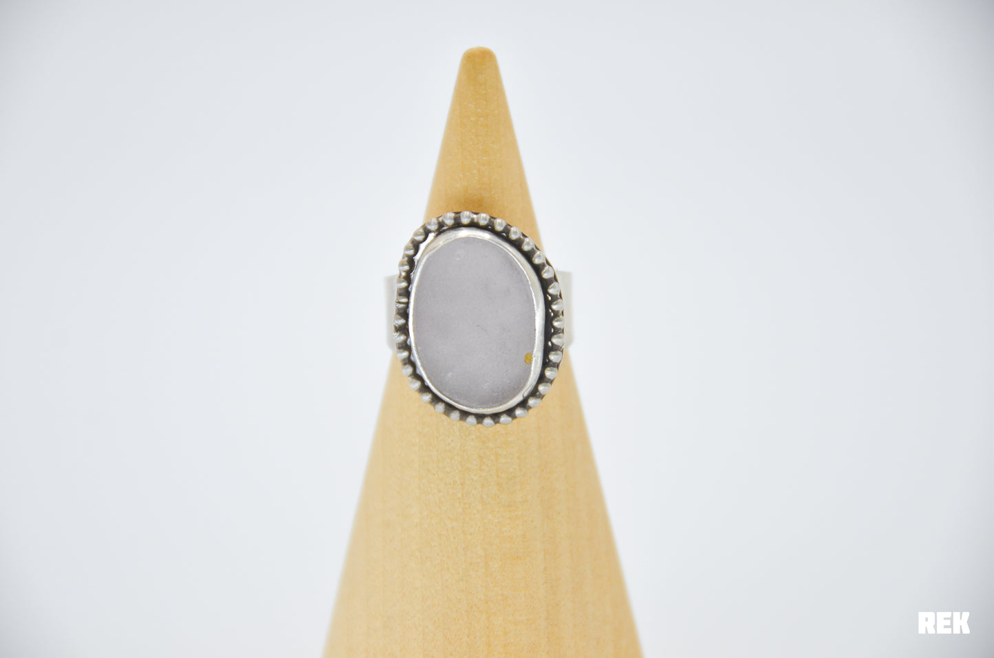 Large Lavender sea glass bead around size 7.75