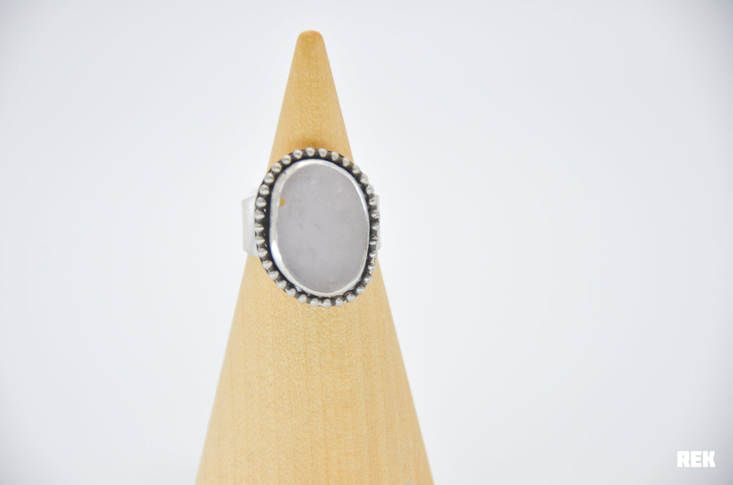 Large Lavender sea glass bead around size 7.75