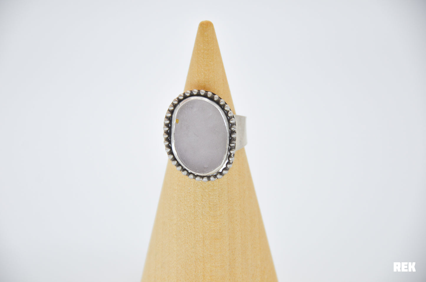 Large Lavender sea glass bead around size 7.75