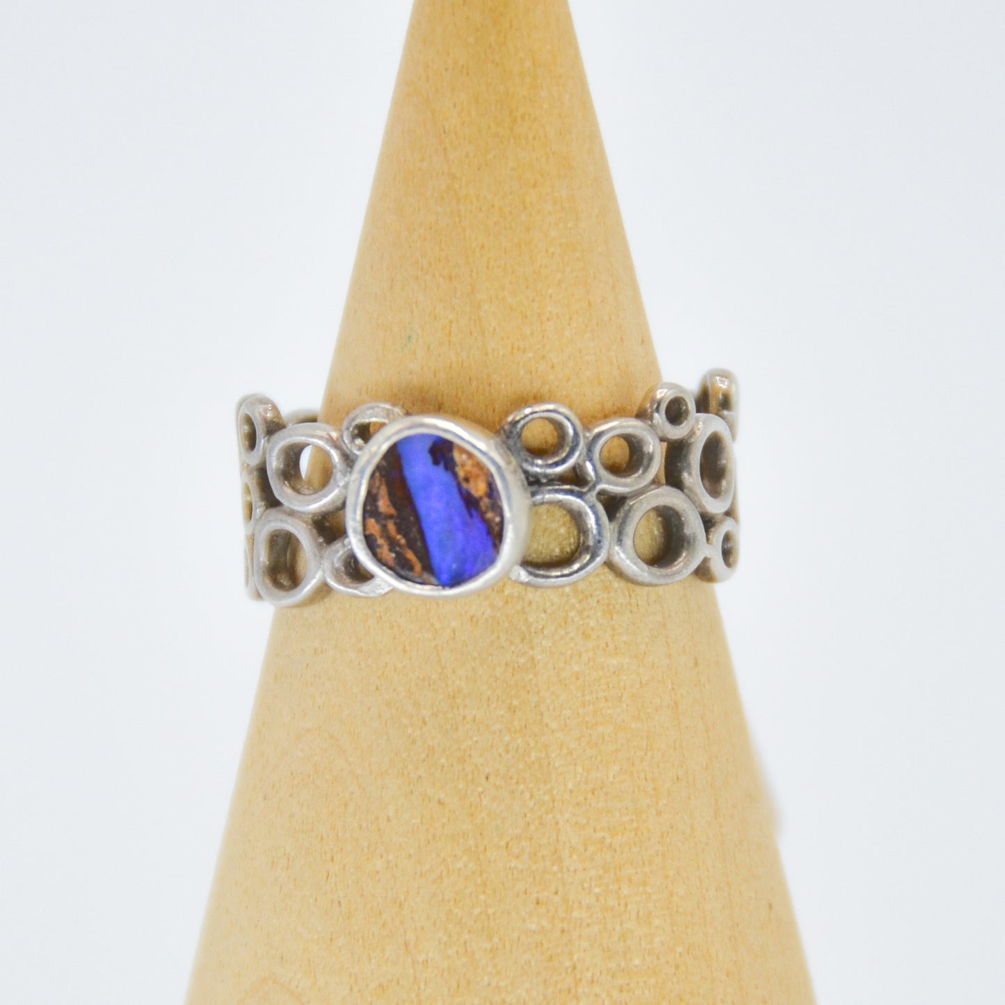 Australian boulder opal bubble band size 8