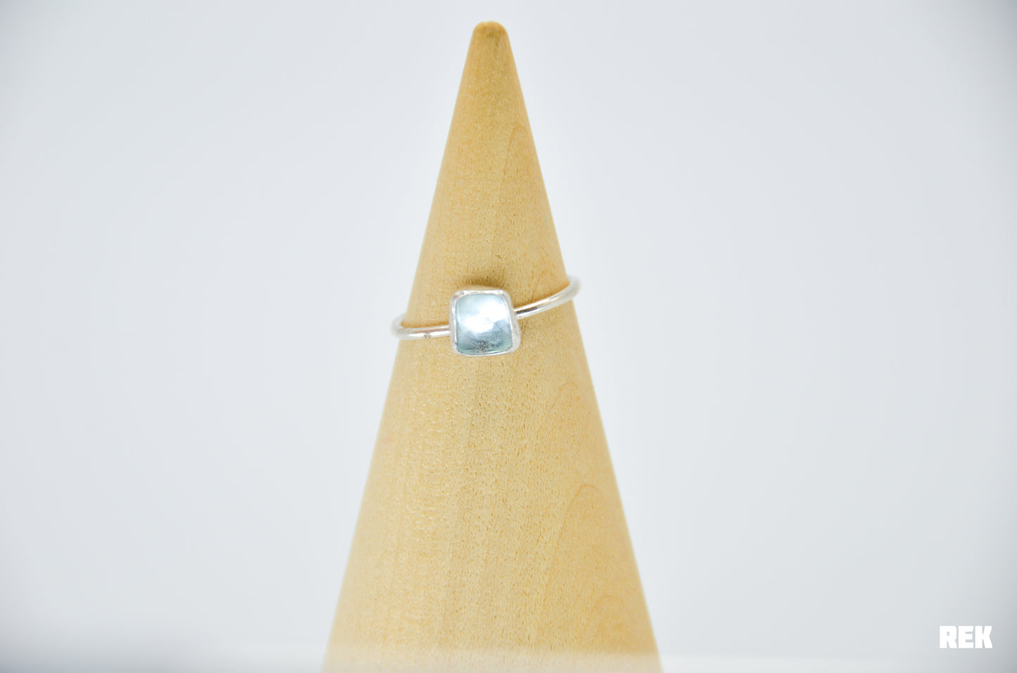 Rose cut aquamarine Size 7.5