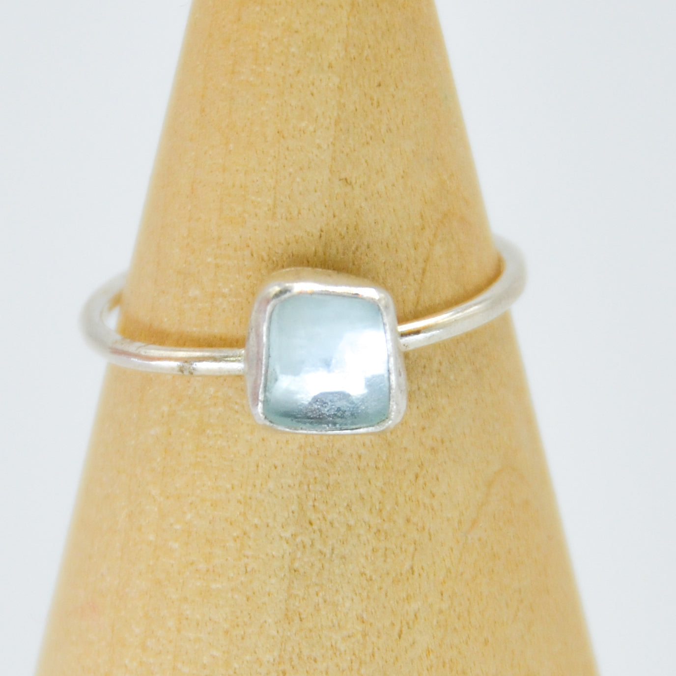 Rose cut aquamarine Size 7.5