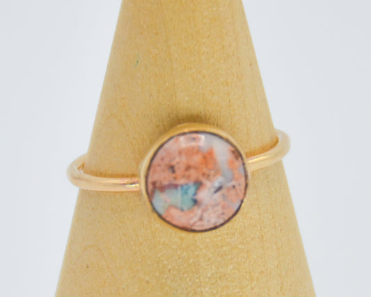 Gold Fill Mexican Fire Opal Size 7.5