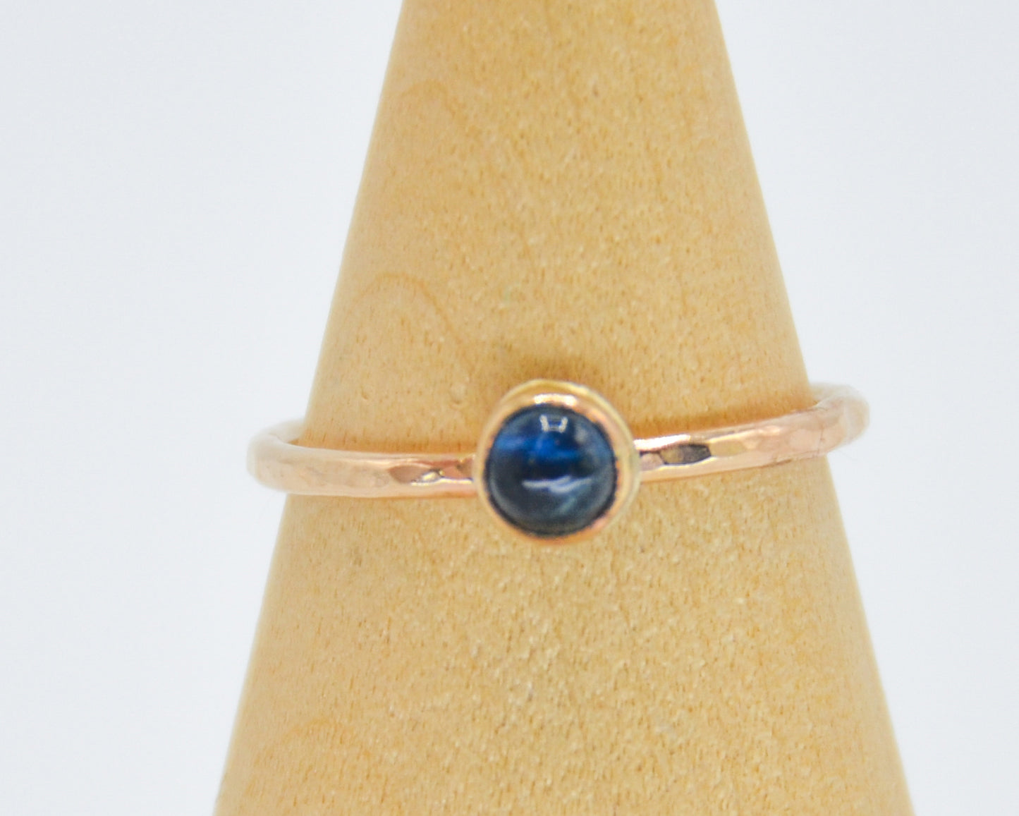 Gold Fill Dark Blue Tourmaline Size 7.5