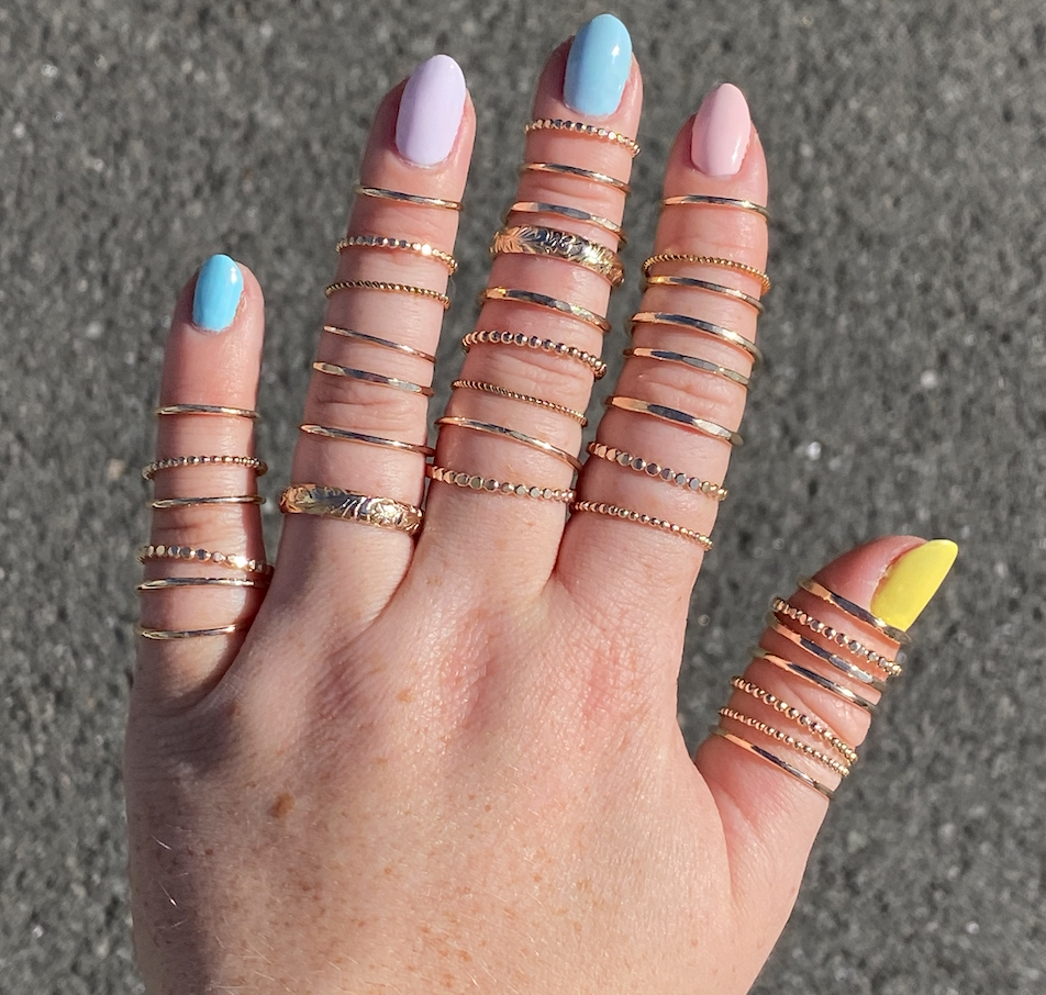 14K Yellow Gold Fill Stacker