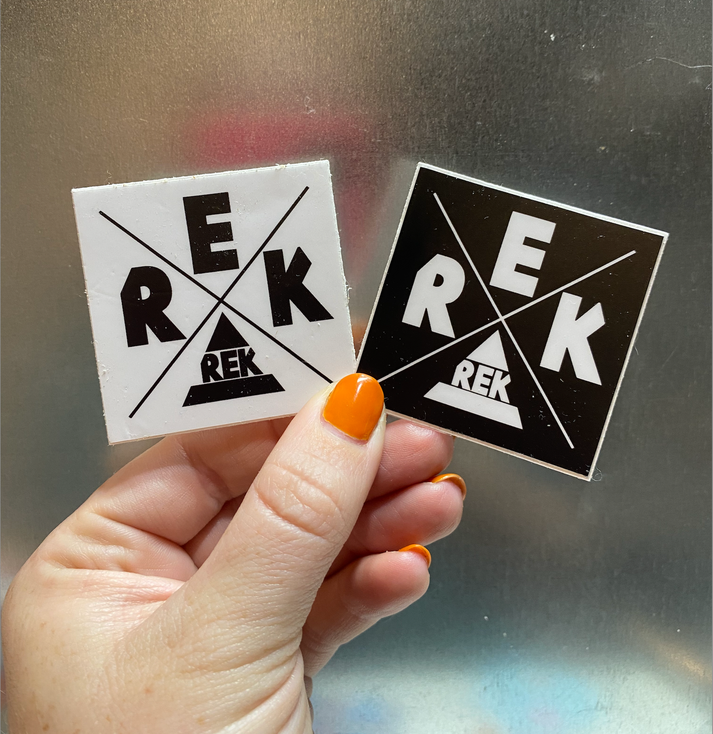 Black/White square sticker