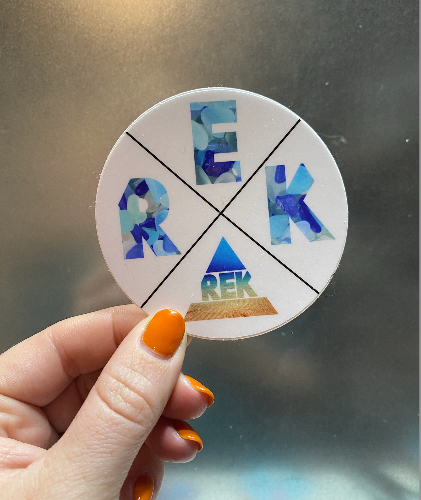 Large 4 way Sea Glass and Ocean Sticker