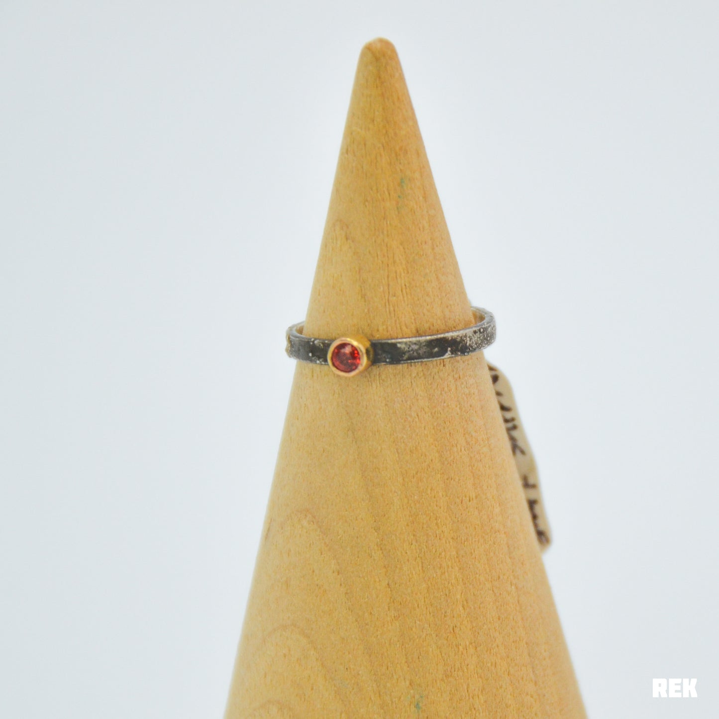 14k solid yellow gold silver band 3mm Sapphire size 6.25