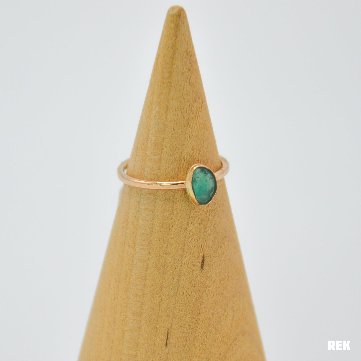 Gold fill rose cut gem silica size 7.25