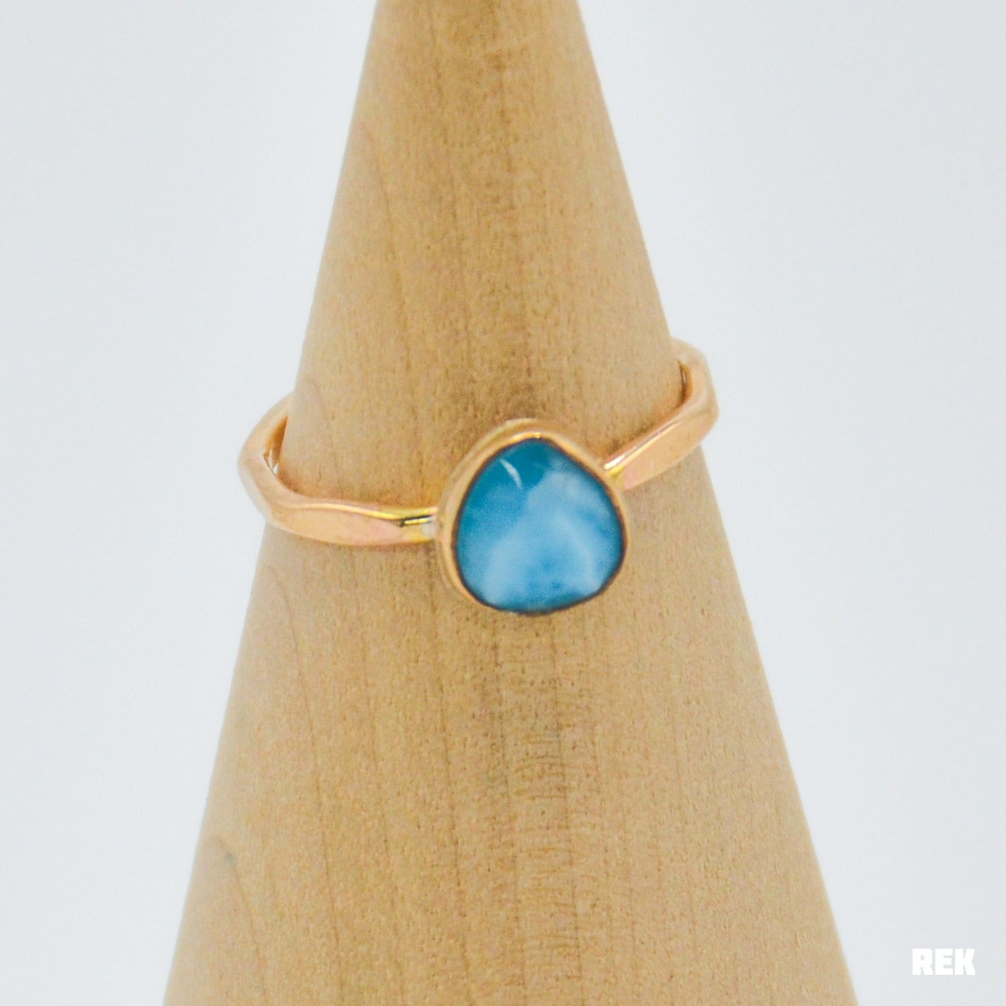Gold fill rose cut larimar size 7.25
