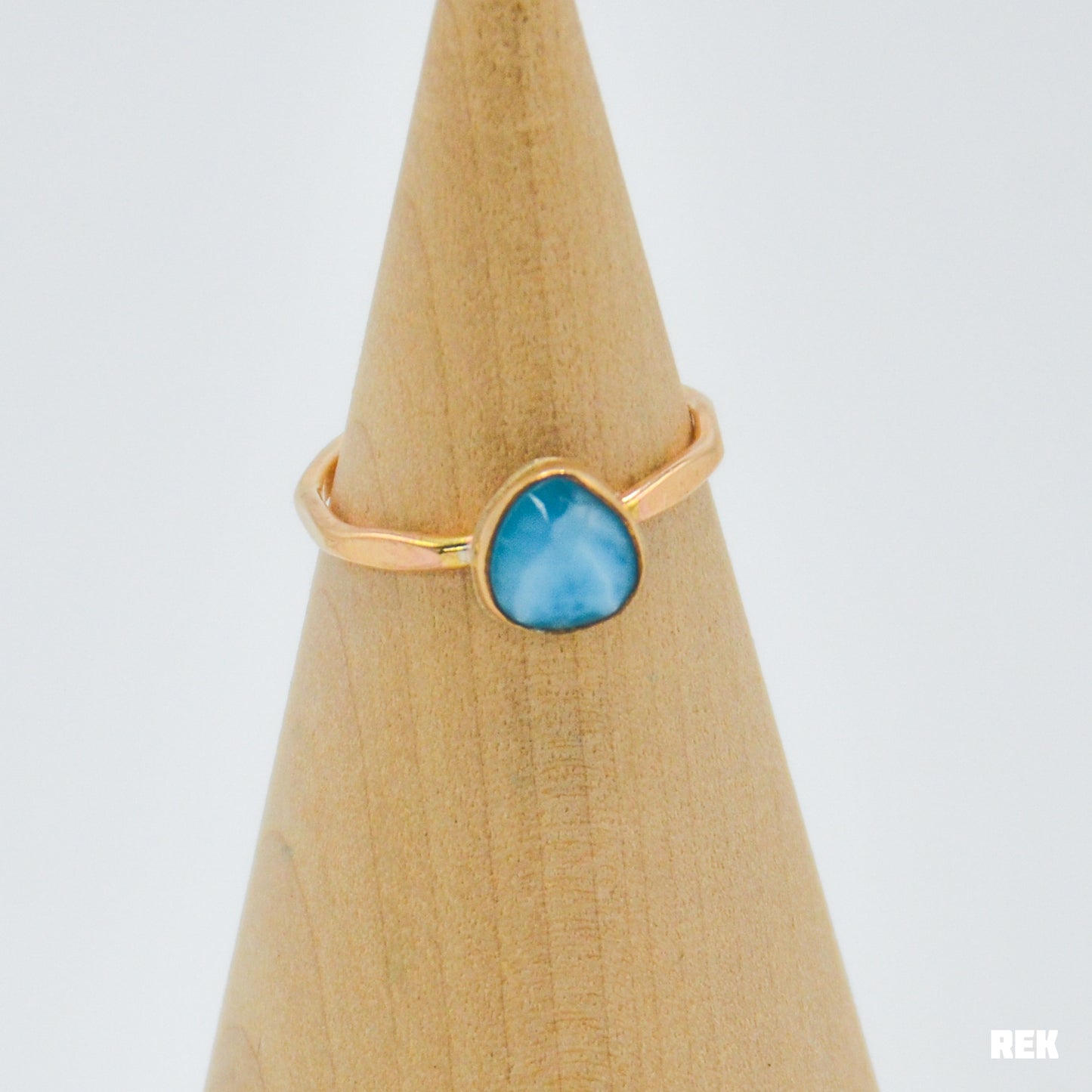 Gold fill rose cut larimar size 7.25
