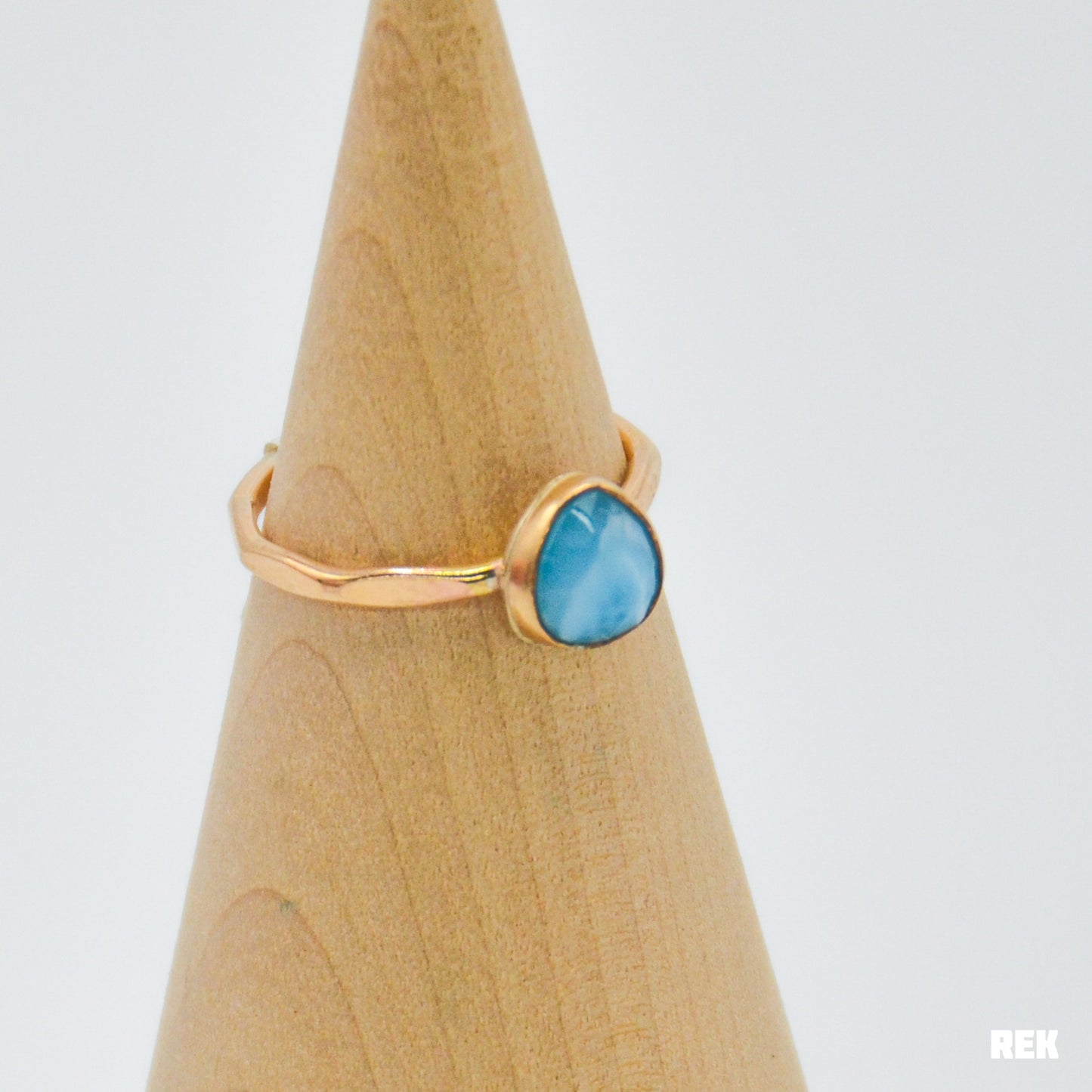 Gold fill rose cut larimar size 7.25