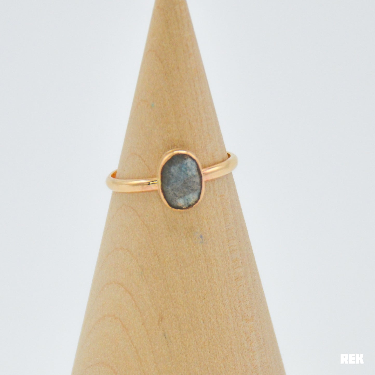 Gold fill rose cut labradorite size 8.5