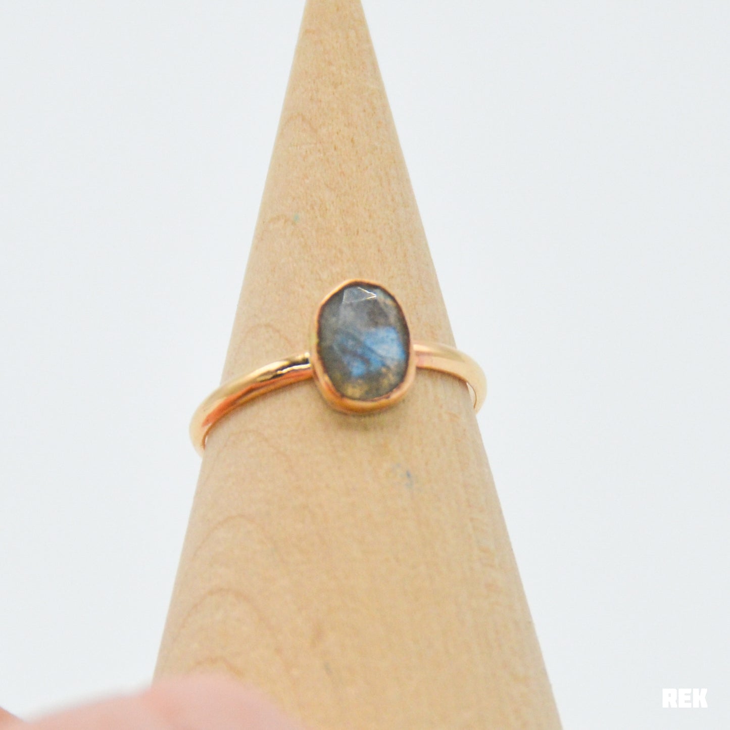 Gold fill rose cut labradorite size 8.5