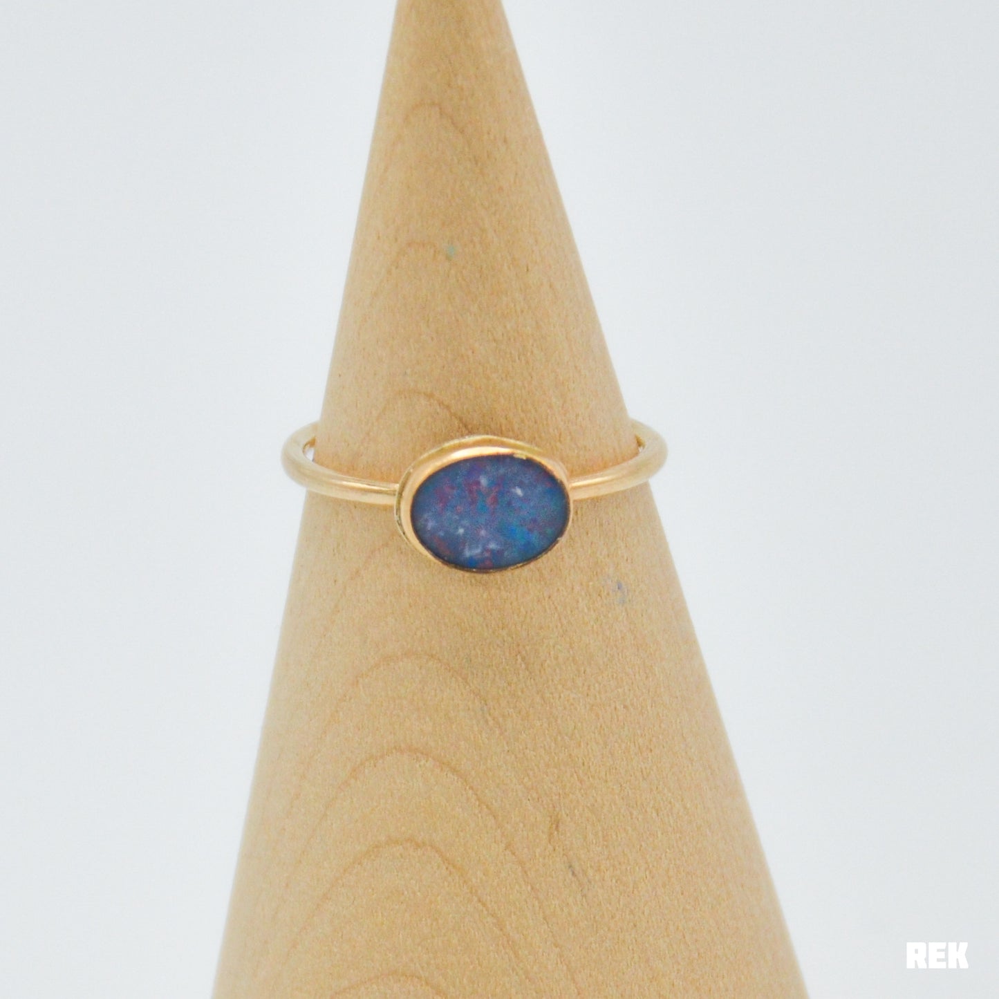 Gold fill Australian opal size 9