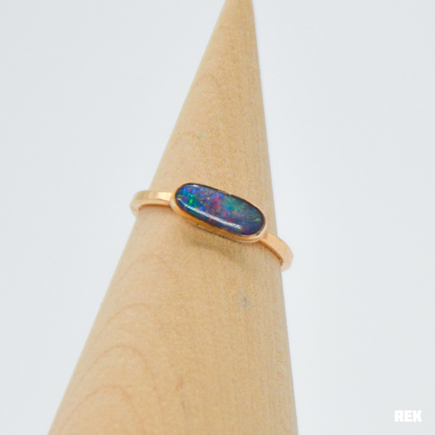 Gold fill Australian opal size 6.75