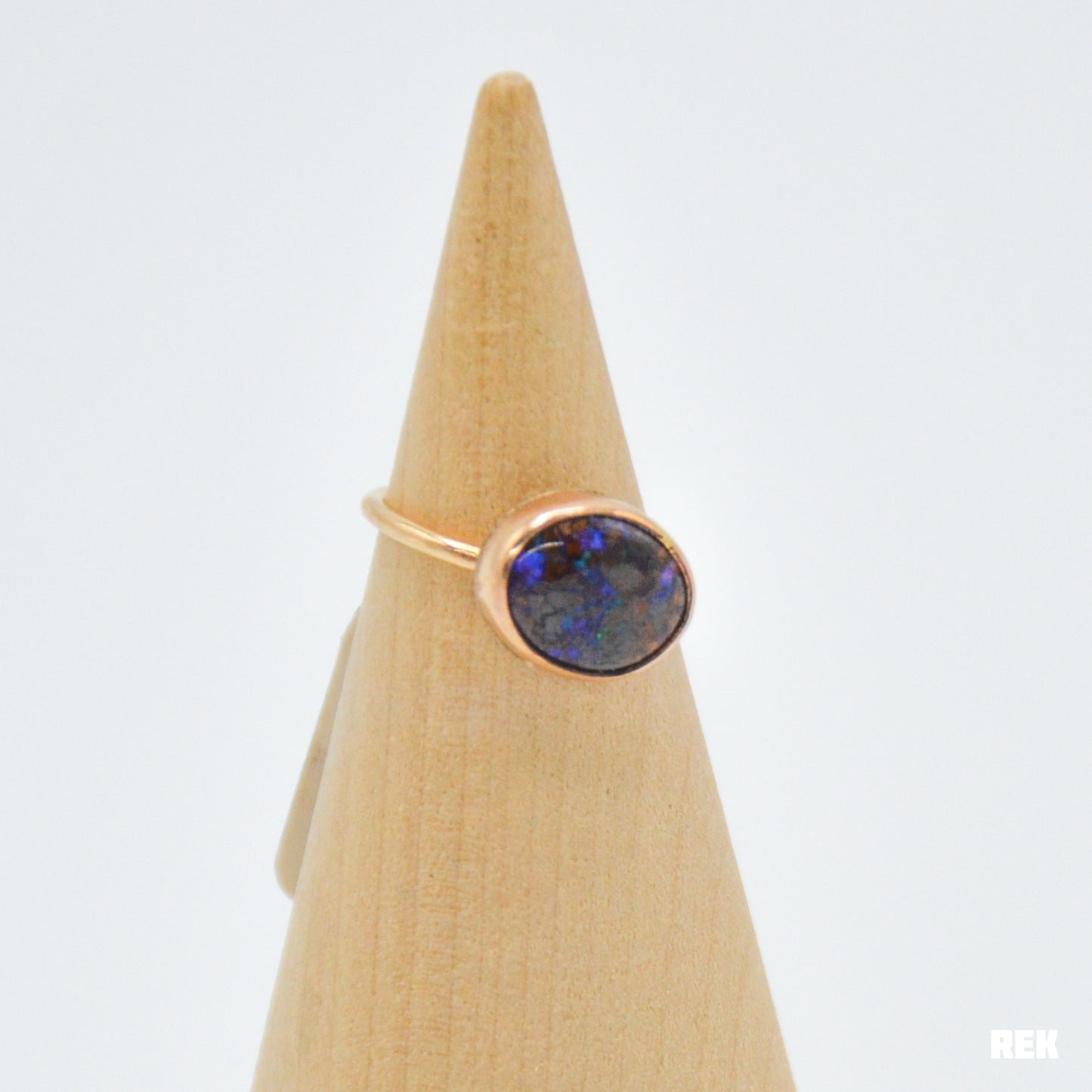 Gold fill Australian Boulder opal size 5