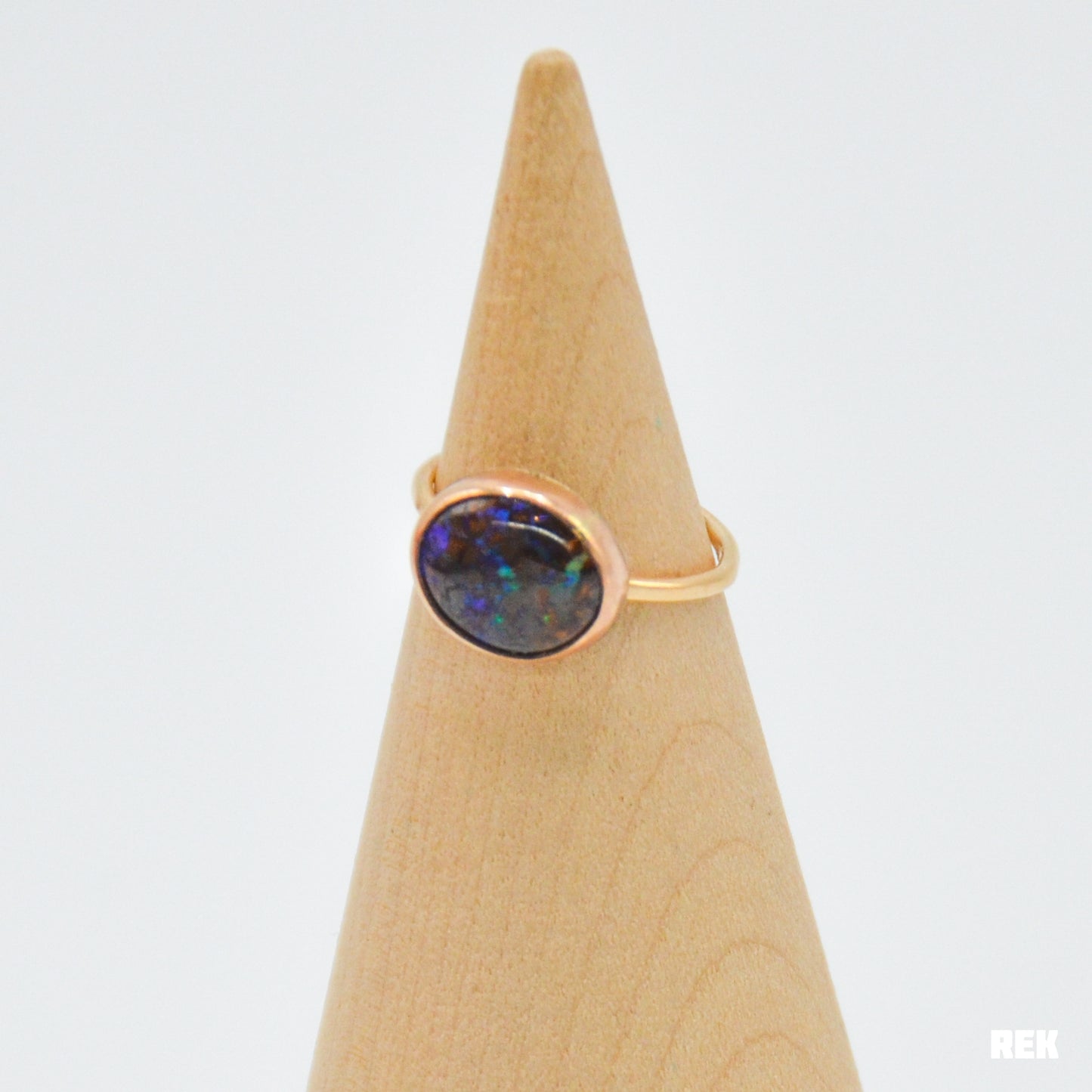 Gold fill Australian Boulder opal size 5