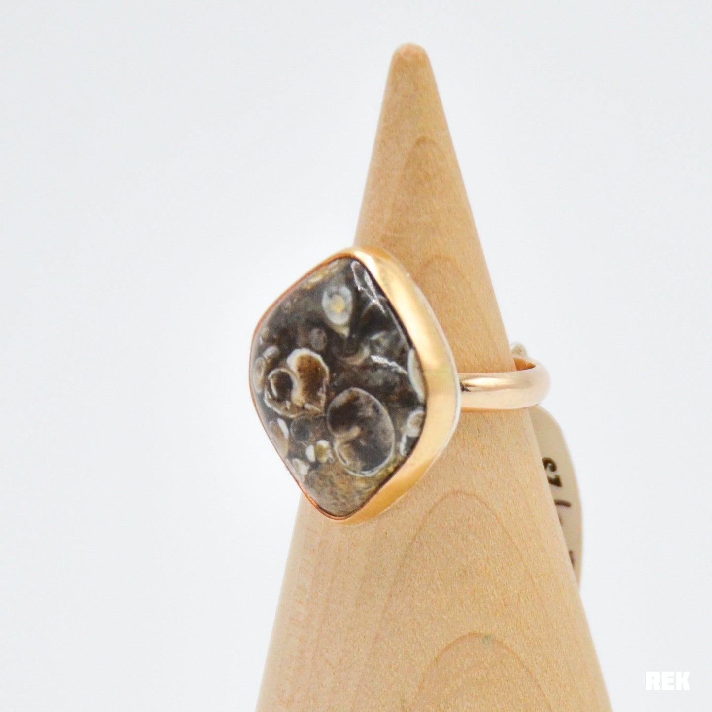Gold fill xxl turtella agate size 6.75