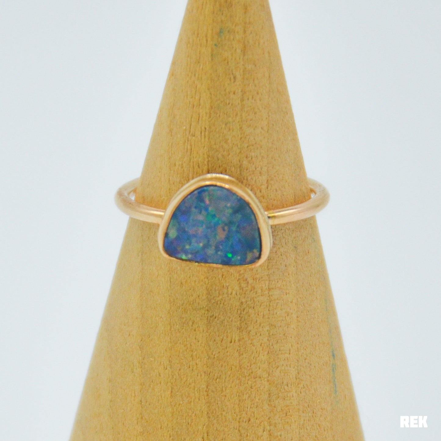 Gold fill Australian opal Size 7