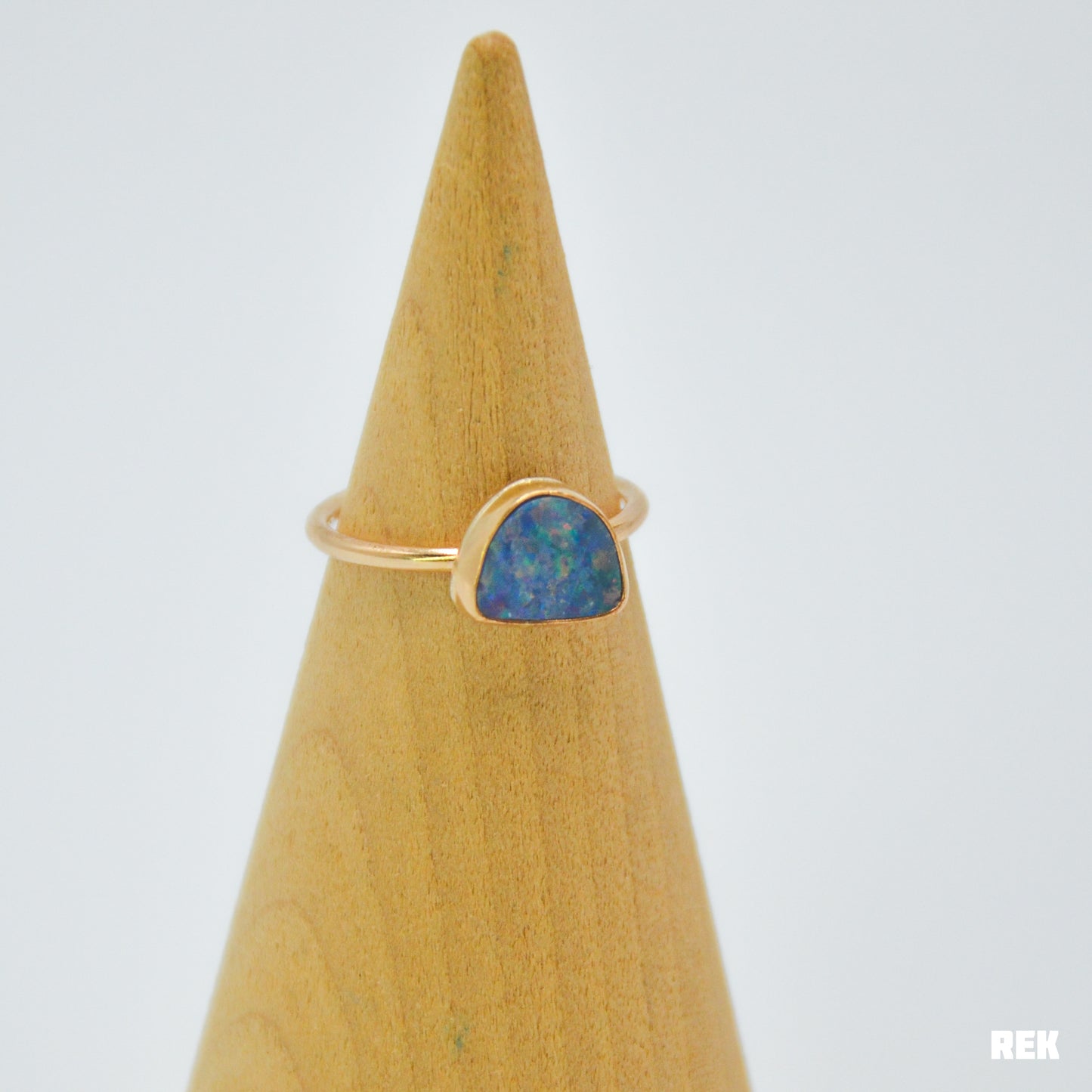 Gold fill Australian opal Size 7