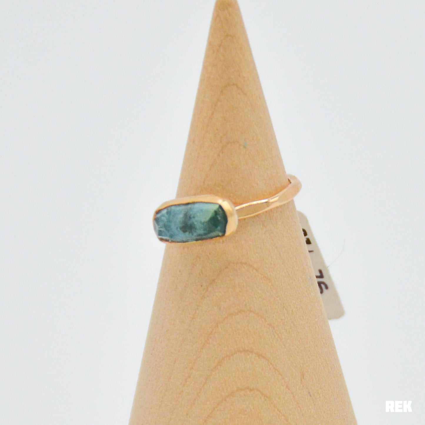 Gold fill horizontal rose cut tourmaline size 6.75