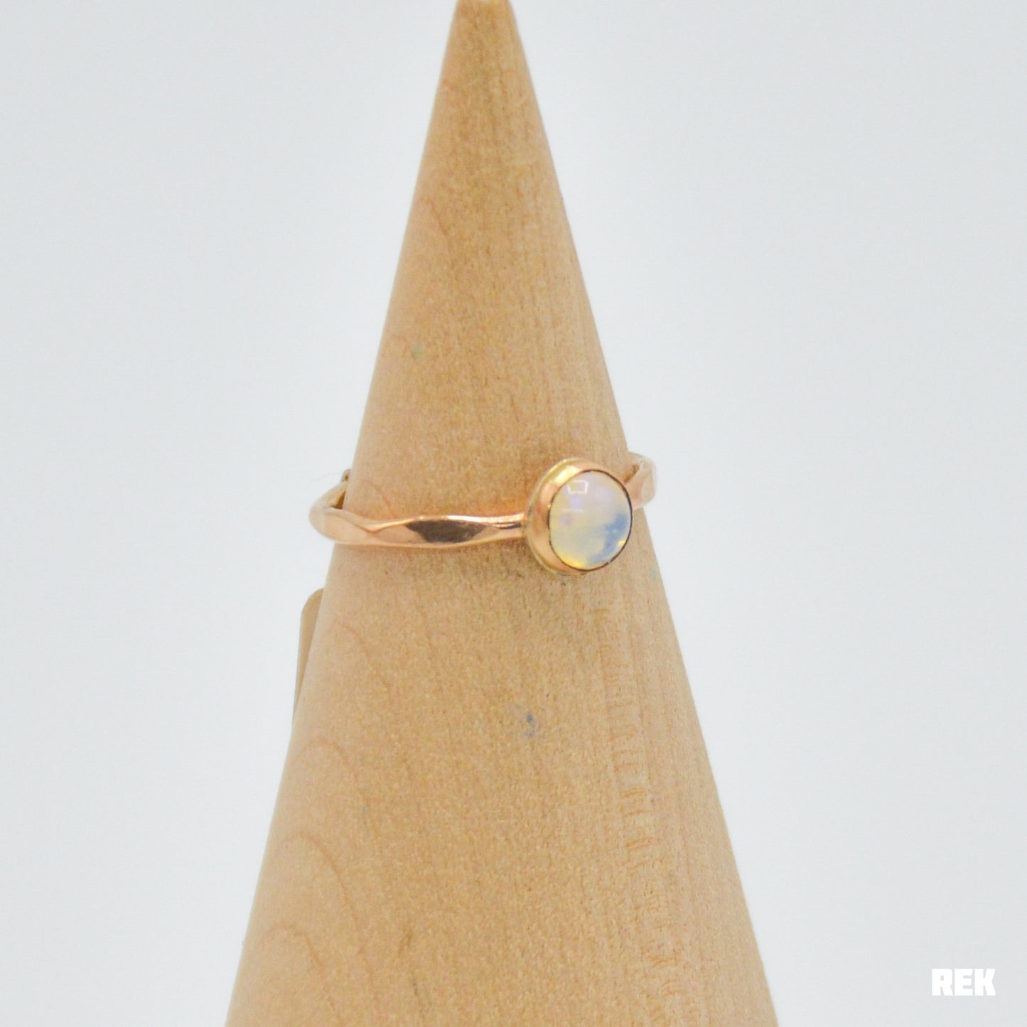 Gold fill solid Australian opal size 6.75
