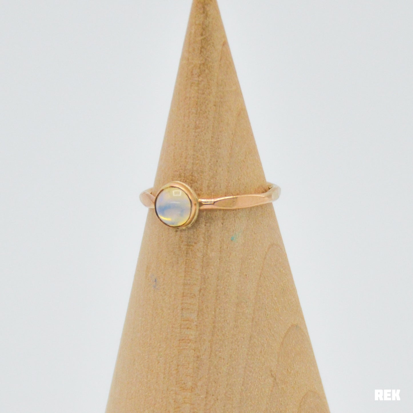 Gold fill solid Australian opal size 6.75