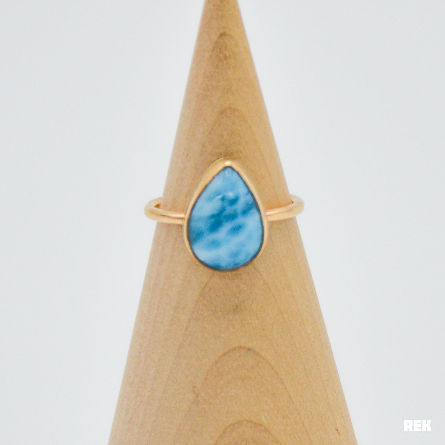 Gold fill pear larimar size 7.75