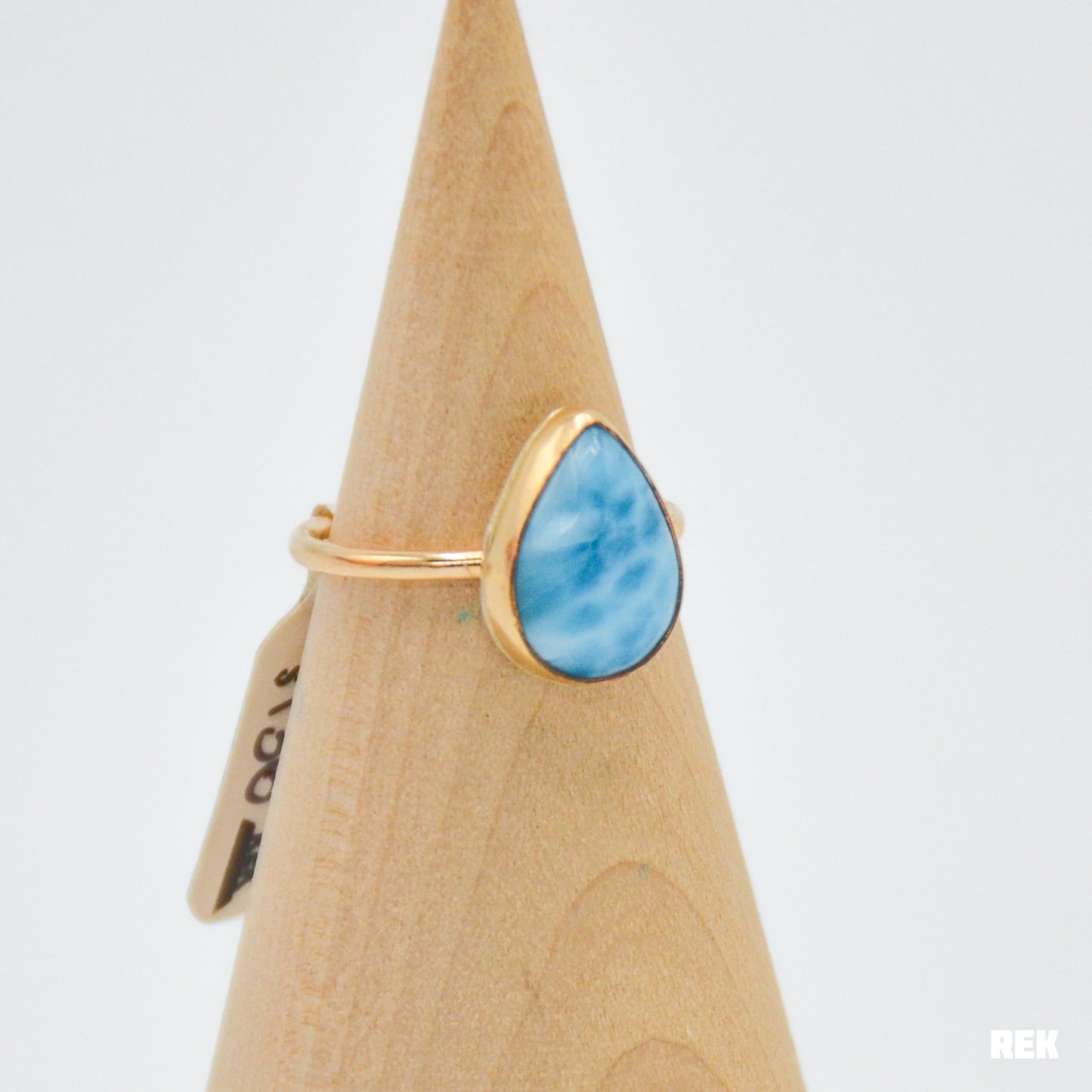 Gold fill pear larimar size 7.75