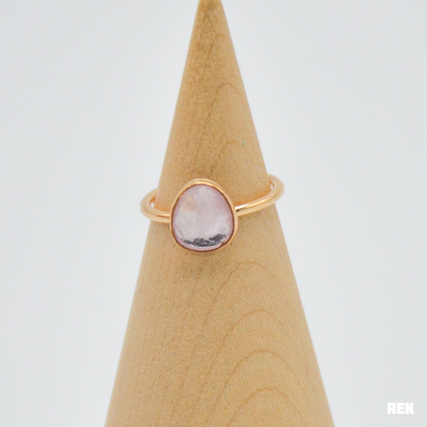 Gold fill rose cut morganite size 6