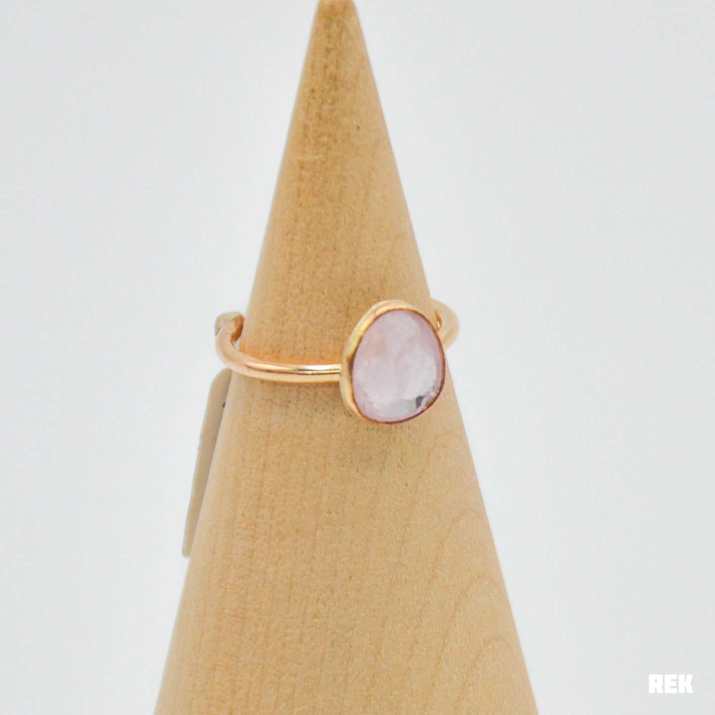 Gold fill rose cut morganite size 6